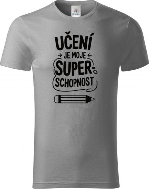 Učení je moje super schopnost, černý potisk