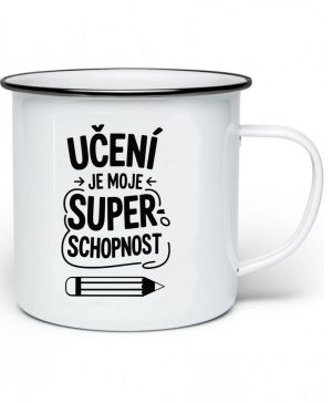 Učení je moje super schopnost, černý potisk