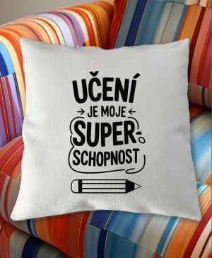 Učení je moje super schopnost, černý potisk