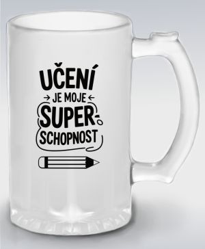 Učení je moje super schopnost, černý potisk