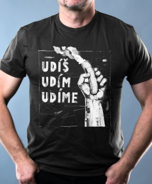 Udíš, udím, udíme, bílý tisk