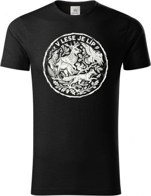 V lese je líp, bílý potisk