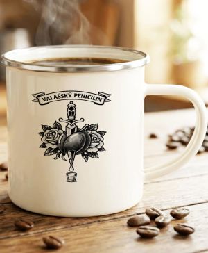 Valašský penicilin, černý potisk