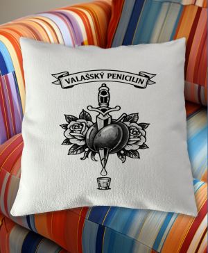 Valašský penicilin, černý potisk