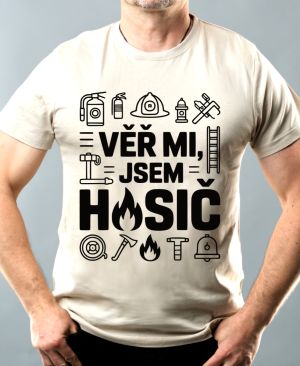 Věř mi, jsem hasič, černý tisk
