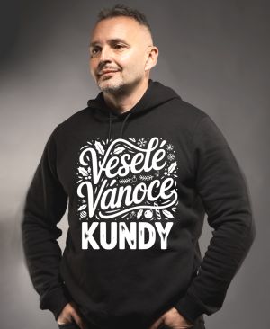 Veselé Vánoce kundy, bílý tisk