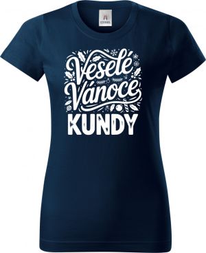Veselé Vánoce kundy, bílý tisk