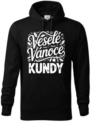 Veselé Vánoce kundy, bílý tisk
