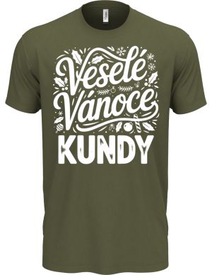 Veselé Vánoce kundy, bílý tisk