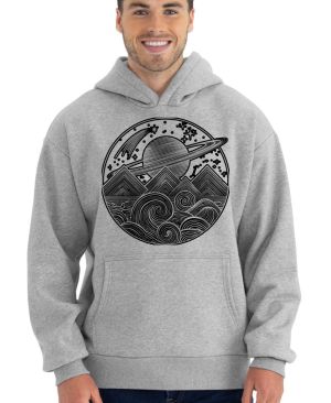 Vesmírná krajina, černý tisk