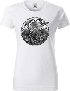 Vesmírná krajina, černý tisk