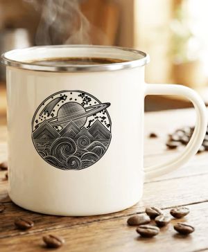 Vesmírná krajina, černý tisk