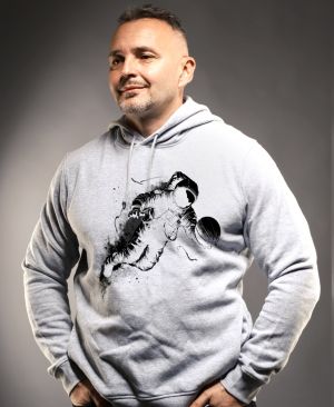 Vesmírný basket, V2, černý potisk