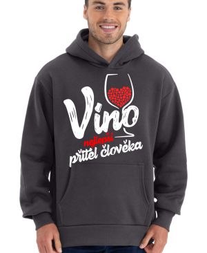 Víno, nejlepší přítel člověka - bílý potisk