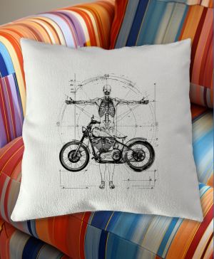 Vitruviánský motorkář, černý tisk