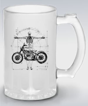 Vitruviánský motorkář, černý tisk