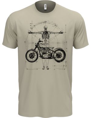 Vitruviánský motorkář, černý tisk