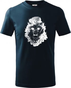 Vlčí kouř, bílý potisk