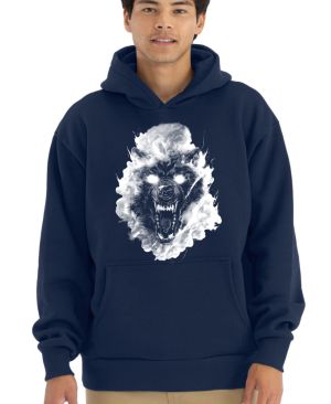 Vlčí kouř, bílý potisk