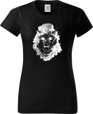 Vlčí kouř, bílý potisk