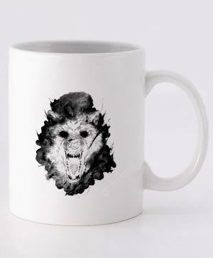 Vlčí kouř, černý potisk