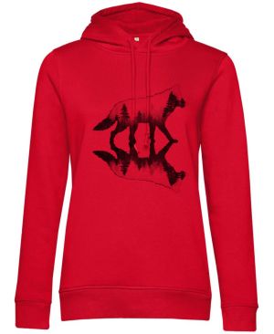 Vlk, lesní odraz, černý potisk