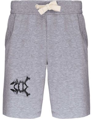 Vlk, lesní odraz, černý potisk