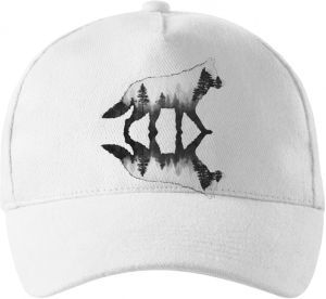 Vlk, lesní odraz, černý potisk