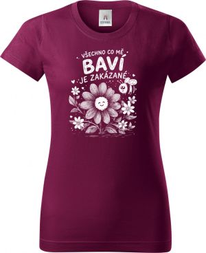 Všechno co mě baví je zakázané, bílý potisk