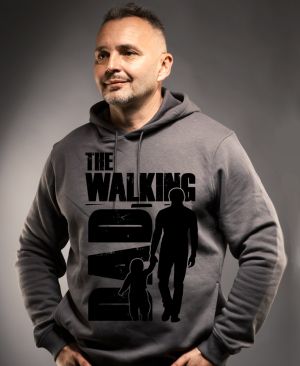 Walking DAD, černý potisk, táta a dítě