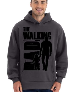 Walking DAD, černý potisk, táta a dítě