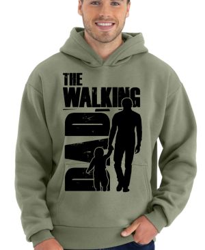 Walking DAD, černý potisk, táta a dítě