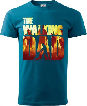 Walking DAD, plameny a zombie v pozadí