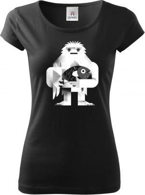 Yetiho úlovek, bílý potisk