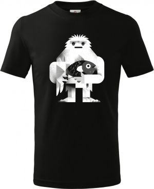 Yetiho úlovek, bílý potisk