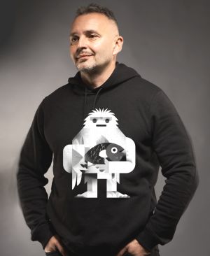 Yetiho úlovek, bílý potisk