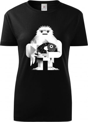 Yetiho úlovek, bílý potisk