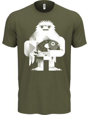 Yetiho úlovek, bílý potisk