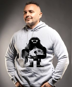 Yetiho úlovek, černý potisk