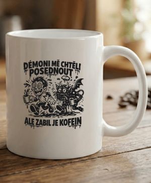 Zabil je kofein, černý tisk