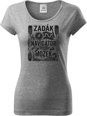 Zadák - navigátor a mozek, černý potisk