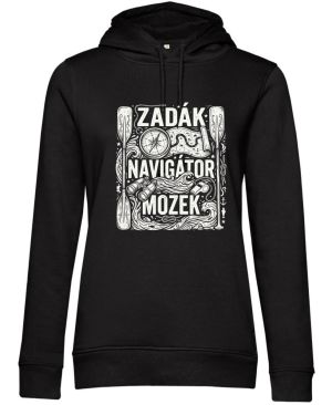 Zadák - navigátor a mozek,  bílý potisk