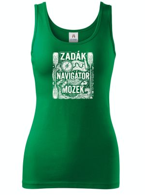 Zadák - navigátor a mozek,  bílý potisk