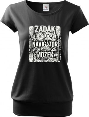 Zadák - navigátor a mozek,  bílý potisk