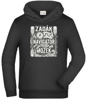 Zadák - navigátor a mozek,  bílý potisk