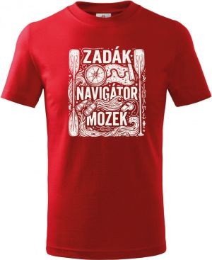 Zadák - navigátor a mozek,  bílý potisk