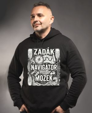 Zadák - navigátor a mozek,  bílý potisk