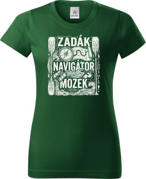 Zadák - navigátor a mozek,  bílý potisk
