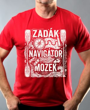 Zadák - navigátor a mozek,  bílý potisk