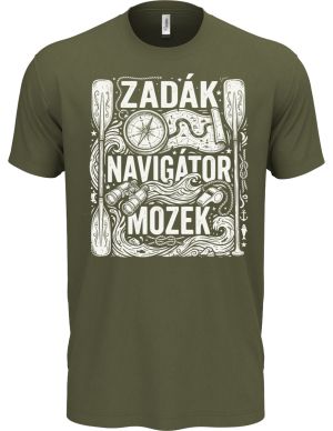 Zadák - navigátor a mozek,  bílý potisk